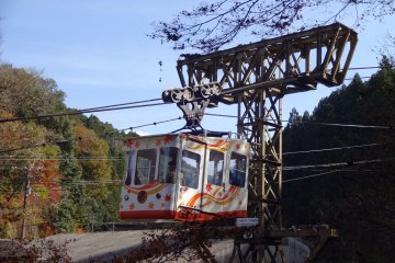 Riding the Yoshino cable car